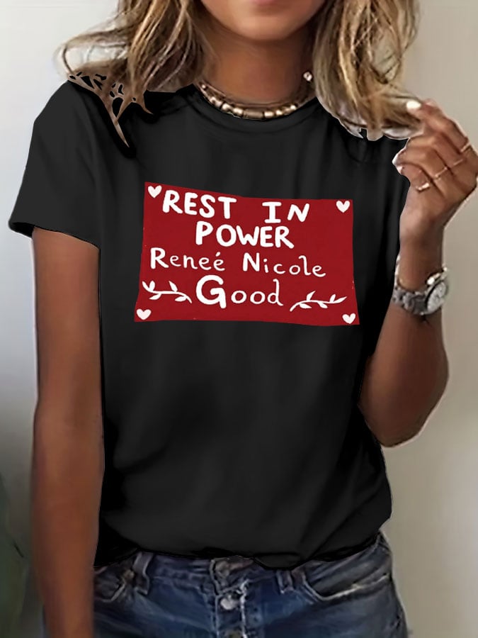 Women's trendy graphic print casual T-shirt