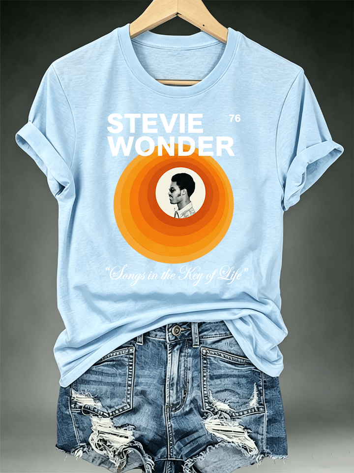 Women's  Retro Album Concentric Circles Graphic Apparel Anniversary Tour  Shirt