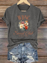 Women's  Retro Funny Proud Member Of Club Menopause Perimenopause Print T-Shirt