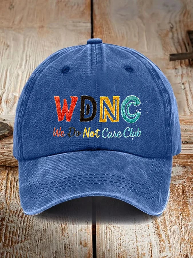 Unisex  Retro Funny WDNC We Do Not Care Club Menopause Perimenopause Print Baseball Cap