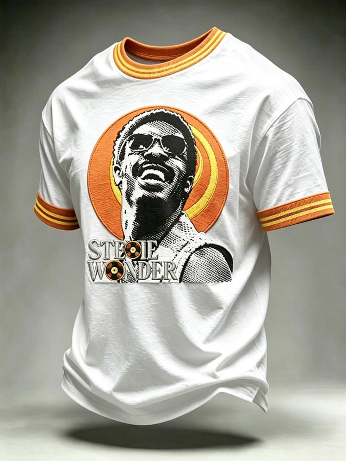 Men's Singer Print Casual T-Shirt