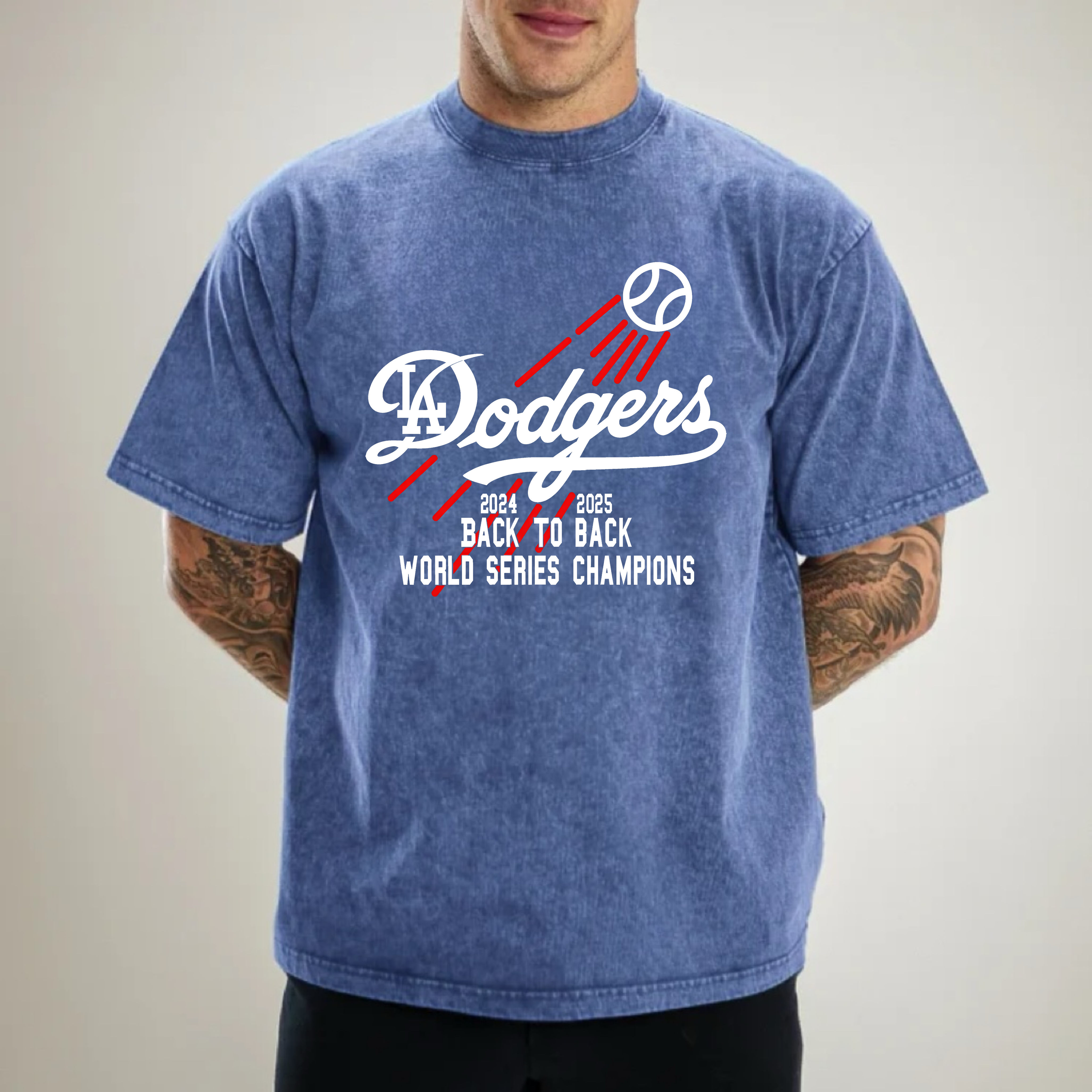 Vintage Dodgers Back To Back World Series Champions Tee