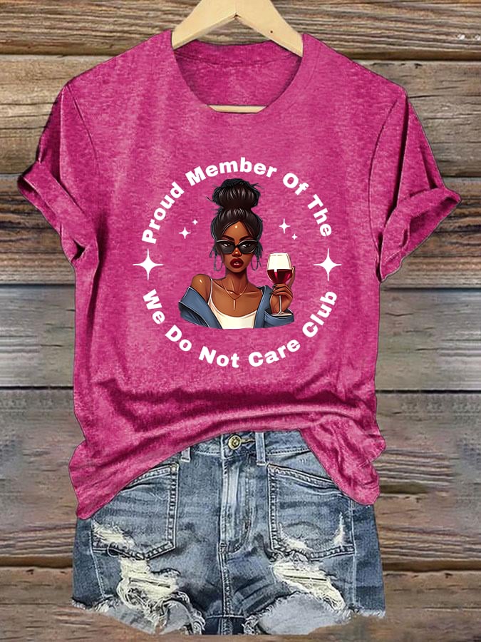 Women's  Retro Funny Proud Member Of Club Menopause Perimenopause Print T-Shirt