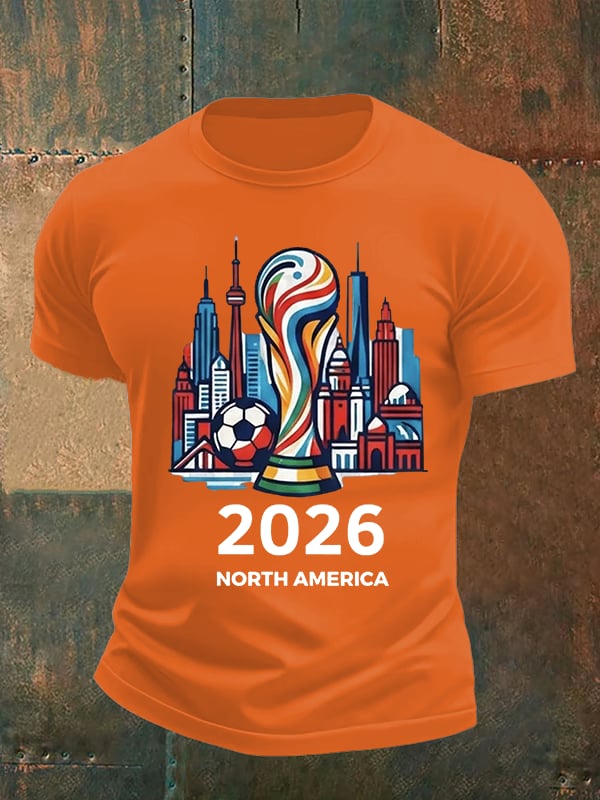 Men's  North America WC 2026 Soccer printed T-shirt