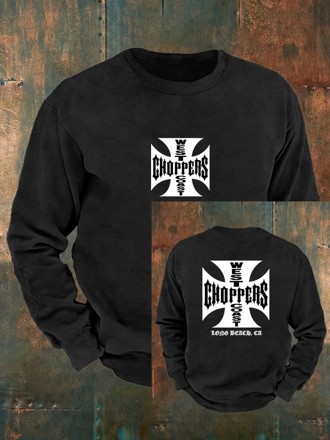Men's West Coast Choppers-Inspired Paul Tribute Print   Sweatshirt