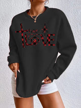 Women's Love Jesus Print Sweatshirt