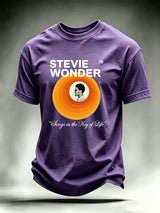 Men's Retro Album Concentric Circles Graphic Apparel Anniversary Tour Shirt