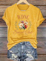 Women's  Retro Funny Proud Member Of Club Menopause Perimenopause Print T-Shirt