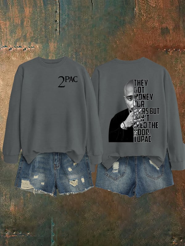 Women's  2Pac Rapper Print Sweatshirt