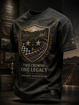 Men's Retro Rip Legend Drive Against The Grain Print Comfortable Short-Sleeve T-Shirt