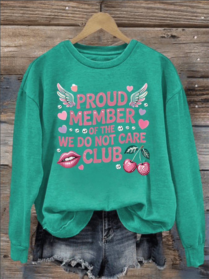 Women's  Retro Funny Proud Member Of Club Menopause Perimenopause Print  Sweatshirt