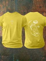 Unisex Fearless Cross Print Acid Washed T-shirt