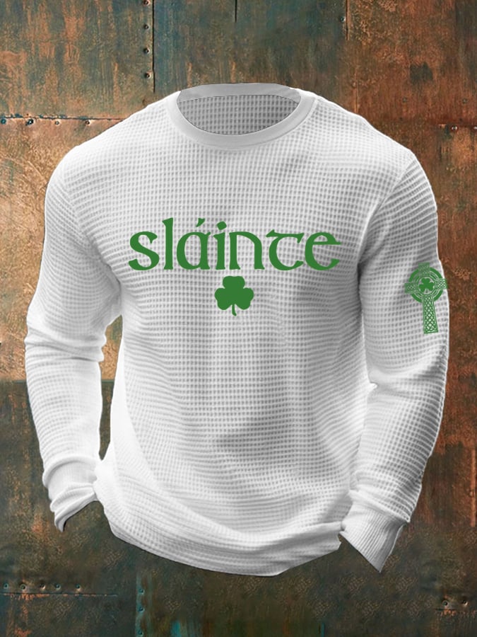 Men's St. Patrick's Day Waffle Long Sleeve T-Shirt