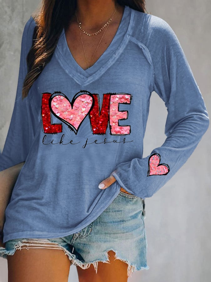 Women's Casual Valentine's Day Faith T-Shirt