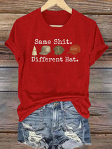 Women's  Same shit Different costume Print T-Shirt