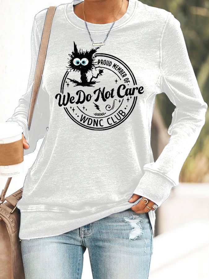 Retro Funny Proud Member Of WDNC Club Menopause Perimenopause Print Sweatshirt