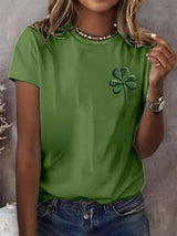 Women's St. Patrick's Day Printed Casual T-Shirt