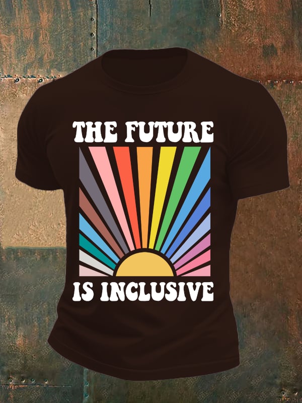 Men's Pride Month Rainbow Print T-Shirt