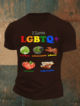 Men's LGBTQ+ Pride Graphic Tee for Food Lovers