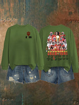 Women's   Football Print Sweatshirt