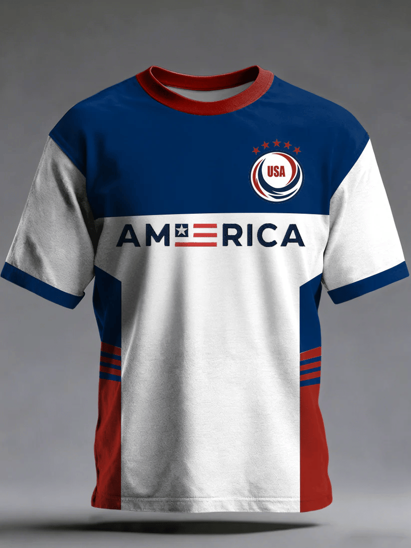 Men's American Football Fans Print T-shirt