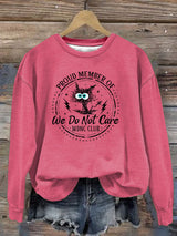 Women's  Retro Funny Proud Member Of Club Menopause Perimenopause Print   Sweatshirt