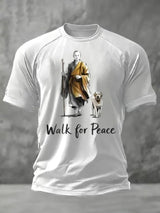 Men's Retro Walk For Peace  Art Print Shirt