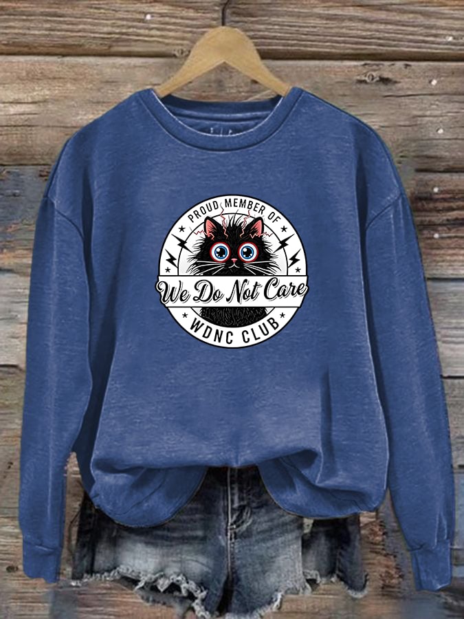 Women's  Retro Funny Proud Member Of Club We Do Not Care Menopause Perimenopause Print Sweatshirt