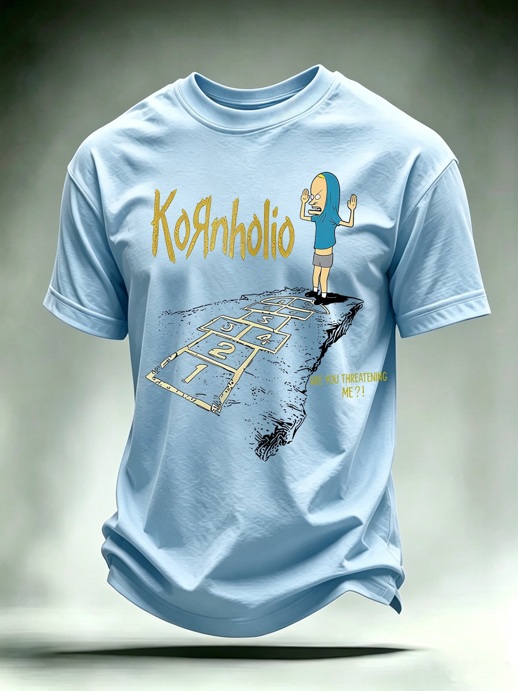 Men's Vintage Kornholio Graphic Funny T-Shirt
