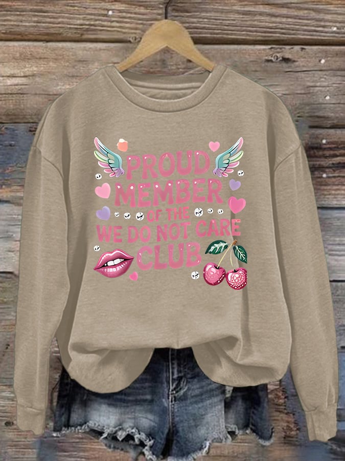Women's  Retro Funny Proud Member Of Club Menopause Perimenopause Print  Sweatshirt