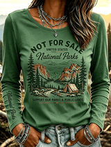 Women's "Support Our Parks & Public Lands"Comfortable  Long-Sleeve T-Shirt
