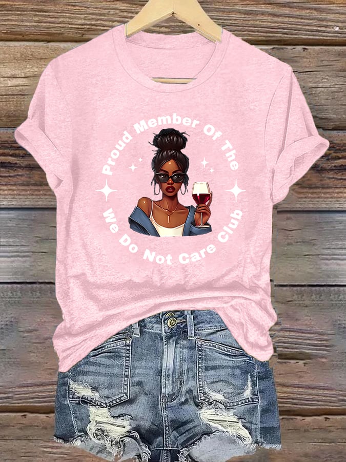 Women's  Retro Funny Proud Member Of Club Menopause Perimenopause Print T-Shirt