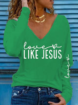 Women's Valentine's Day  Print Casual T-shirt