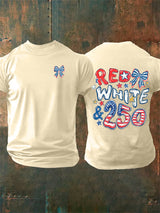 Men's  RED WHITE &250  Print  T-Shirt