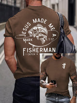 Men'S  fishing Casual Faith Short-Sleeved T-Shirt