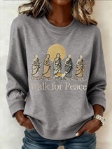 Women's Walk For Peace  Art Print Sweatshirt