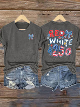 Women's  RED WHITE &250 Print T-Shirt