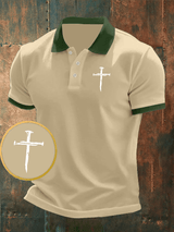 🔥Buy 3 Get 15% Off🔥Men's Faith Printed Casual Polo Shirt
