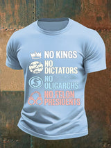 Men's  No Kings No Dictators Protest print  T-Shirt