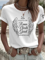 Retro Justice For Renee Print T-Shirt