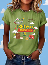 Retro I Knew It Print T-Shirt