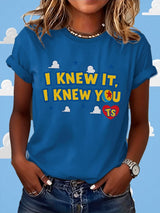 Retro I Knew It Print T-Shirt