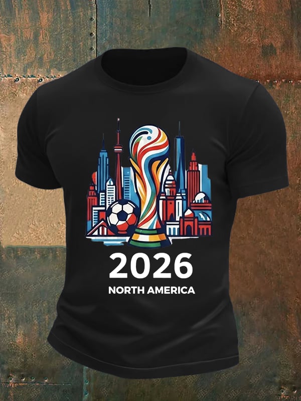 Men's  North America WC 2026 Soccer printed T-shirt