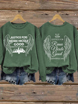 Retro Wings Justice For Renee Nicole Good Print Sweatshirt