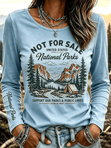 Women's "Support Our Parks & Public Lands"Comfortable  Long-Sleeve T-Shirt