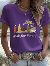 Women's Walk For Peace  Art  Print T-Shirt