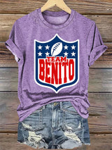 Women's  Team Benito Puerto Rico Print Casual Tee