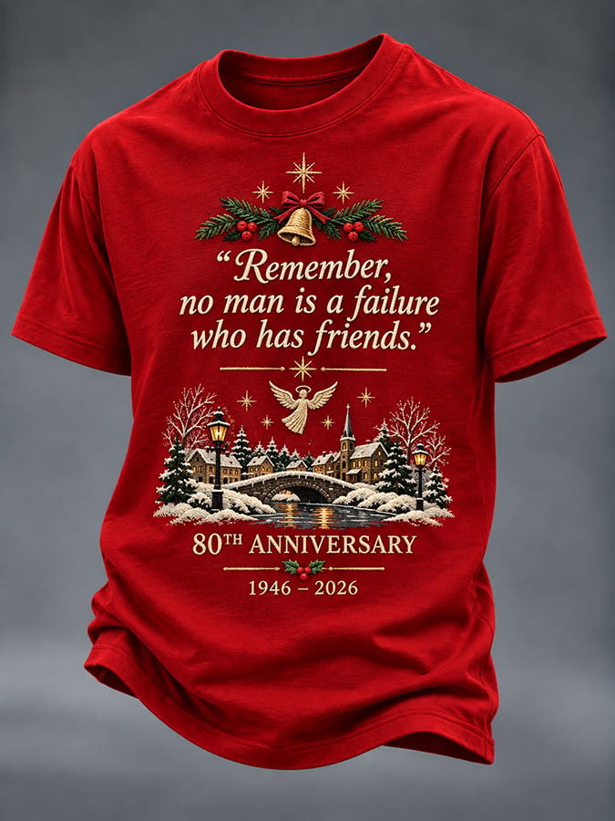 Men's Christmas Print Round Neck T-shirt