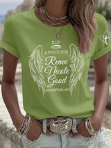 Retro Justice For Renee Print T-Shirt