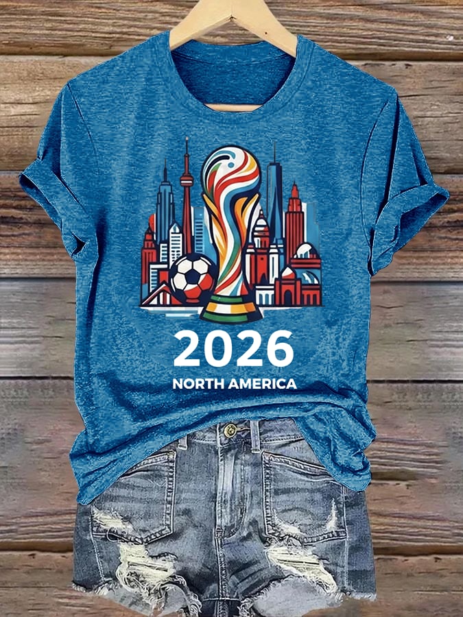 Women's  North America WC 2026 Soccer printed T-shirt